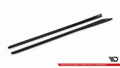 Maxton Seitenschweller Ansatz für Jaguar XE X760 Facelift schwarz Hochglanz