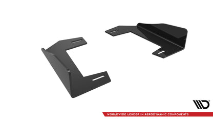 Maxton Hintere Seiten Flaps V.1 für BMW 1er F40 M-Paket / M135i schwarz Hochglanz
