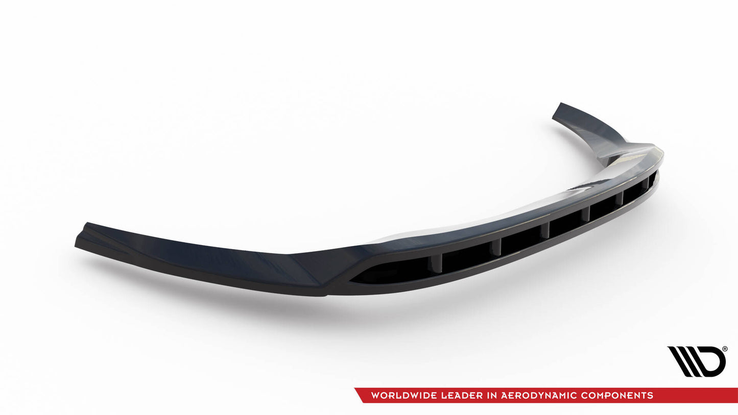 Maxton Front Ansatz für Ford Transit Custom Mk1 schwarz Hochglanz
