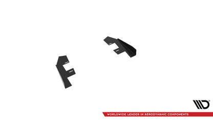 Maxton Hintere Seiten Flaps für Audi RS3 Limousine 8V Facelift schwarz Hochglanz