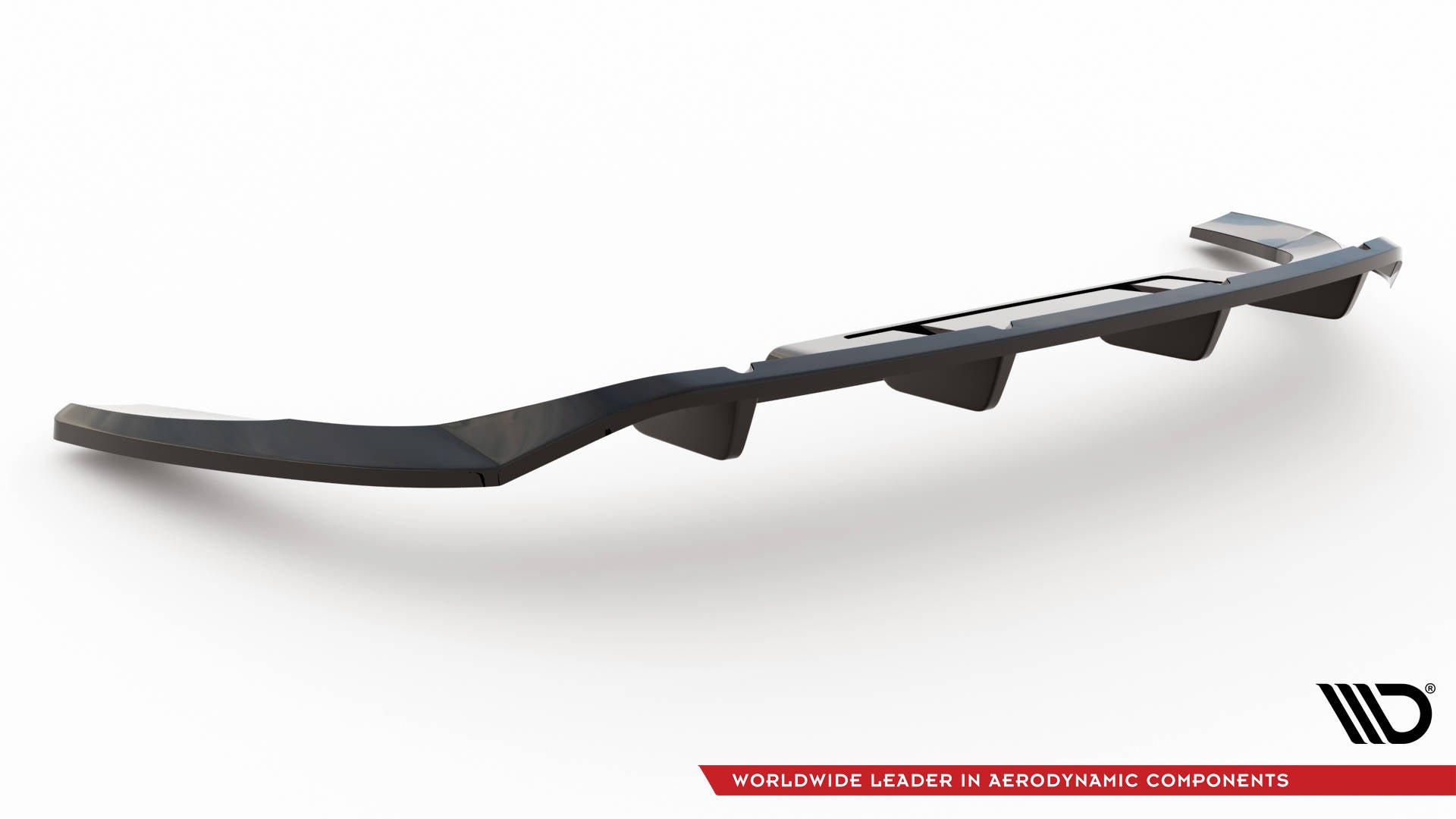 Maxton Mittlerer Diffusor Heck Ansatz DTM Look für Audi Q4 e-tron Sportback Mk1 schwarz Hochglanz