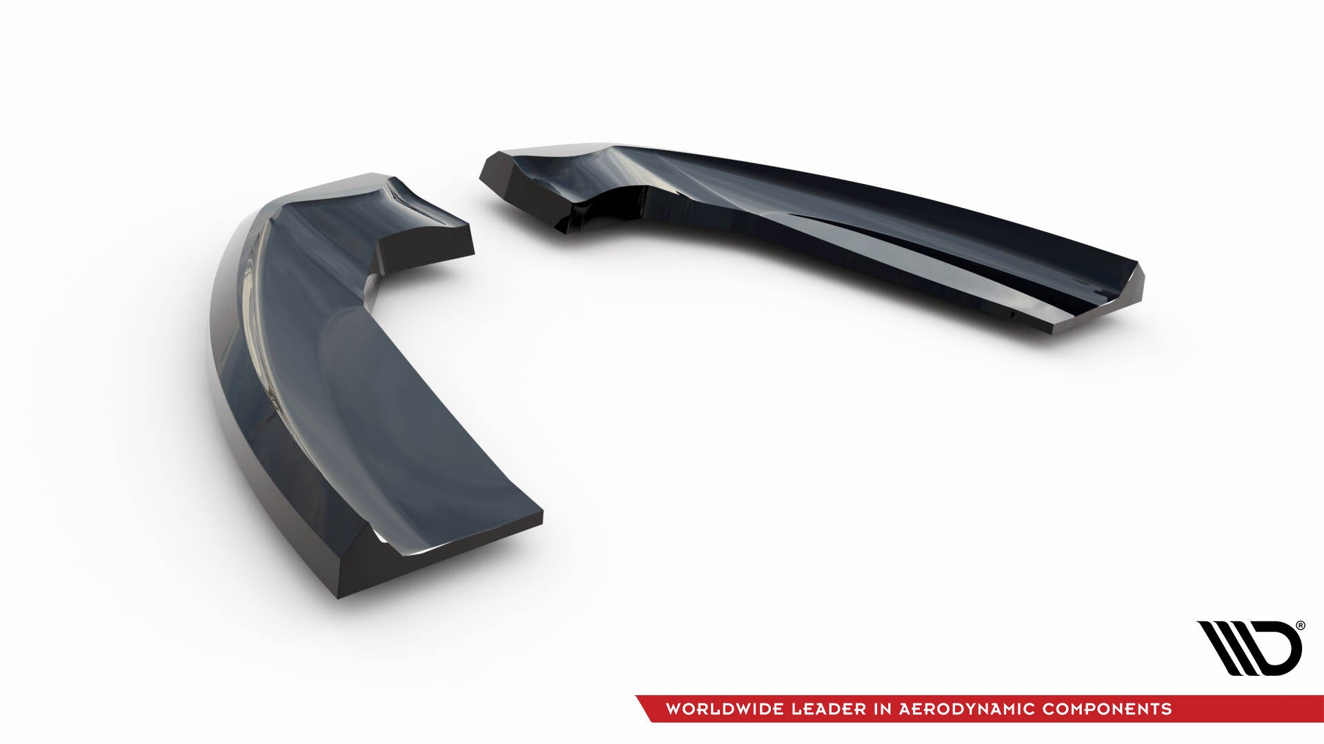 Maxton Heck Ansatz Flaps Diffusor für Ford Kuga ST-Line Mk2 schwarz Hochglanz