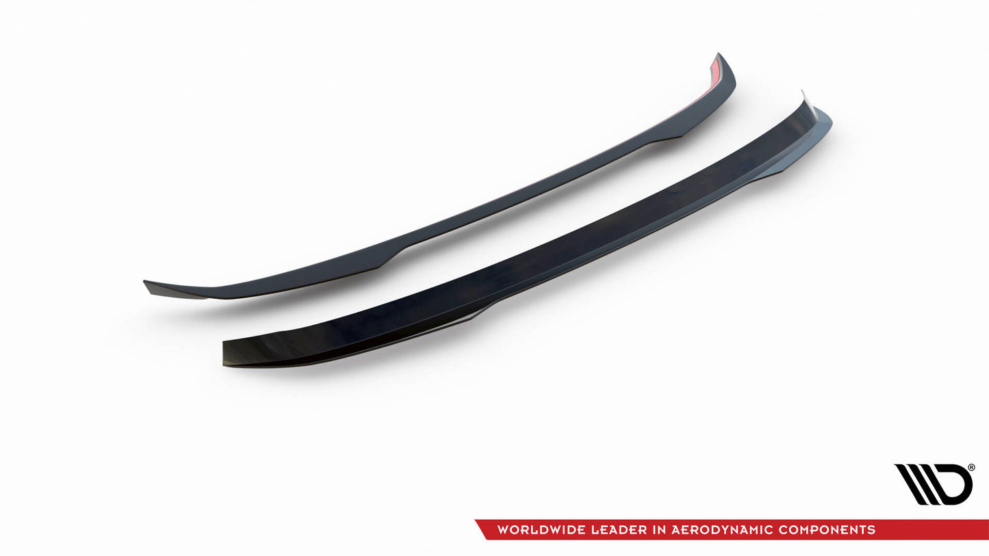 Maxton Spoiler CAP V.2 für BMW 1er E81 Facelift schwarz Hochglanz