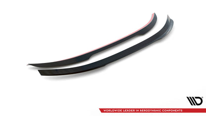 Maxton Spoiler CAP für Hyundai I30 Fastback N-Line Mk3 Facelift schwarz Hochglanz