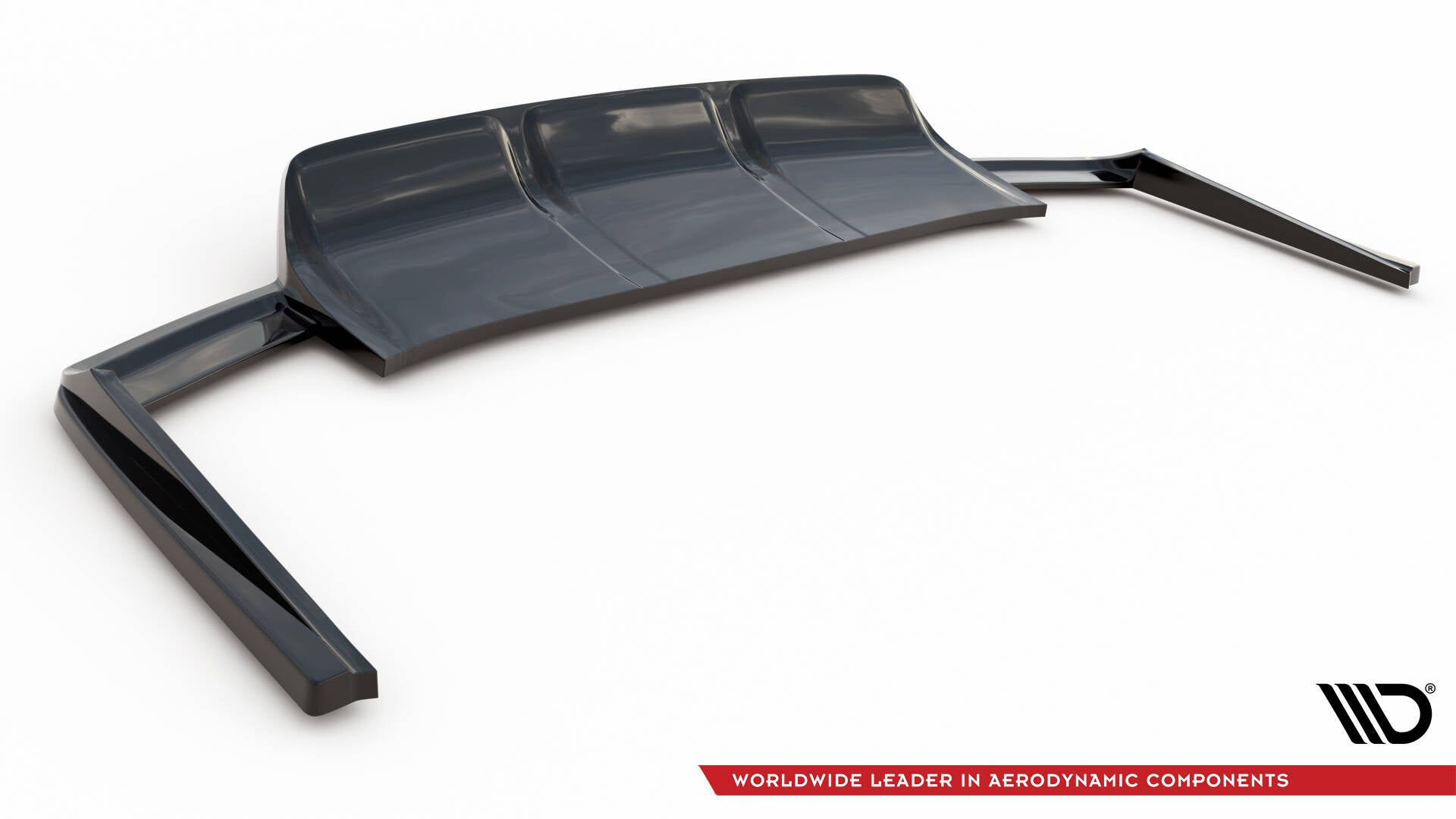 Maxton Mittlerer Diffusor Heck Ansatz DTM Look für Audi SQ7 Mk2 schwarz Hochglanz