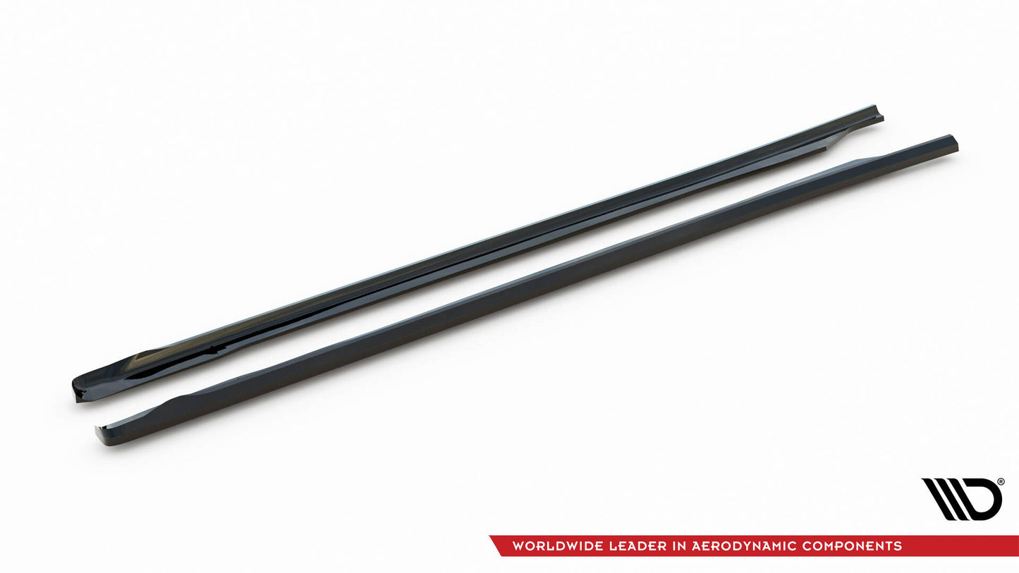 Maxton Seitenschweller Ansatz für Honda Civic Mk10 schwarz Hochglanz