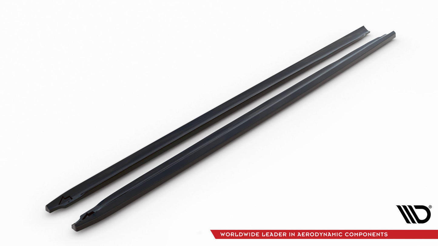 Maxton Seitenschweller Ansatz für V.2 für Audi A5 / A5 S-Line / S5 Coupe 8T schwarz Hochglanz