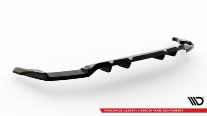 Maxton Mittlerer Diffusor Heck Ansatz DTM Look für Audi SQ8 / Q8 S-Line Mk1 Facelift schwarz Hochglanz
