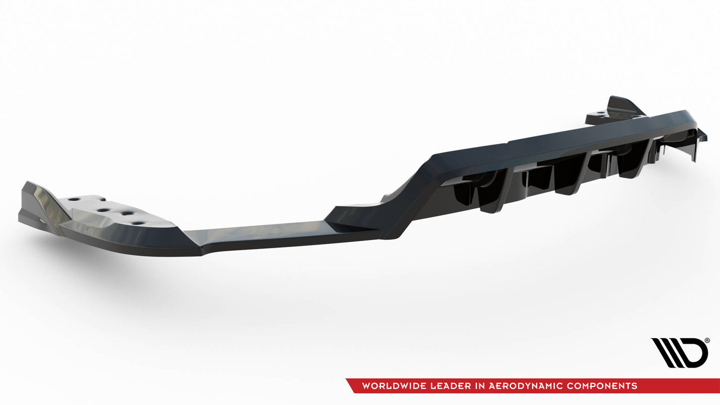 Maxton Mittlerer Diffusor Heck Ansatz DTM Look für BMW X6 M F96 schwarz Hochglanz