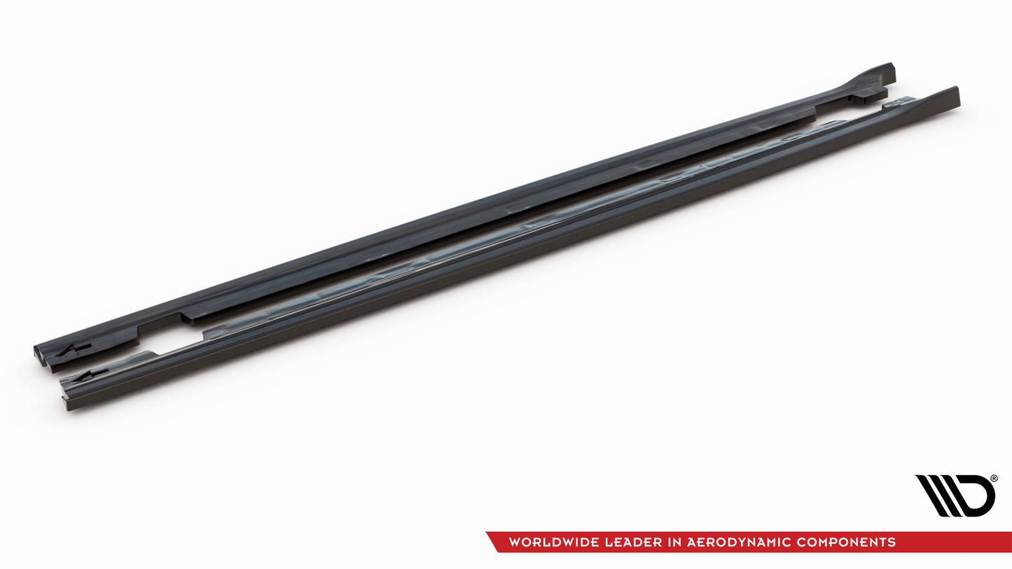 Maxton Seitenschweller Ansatz für Citroen Berlingo Mk3 schwarz Hochglanz