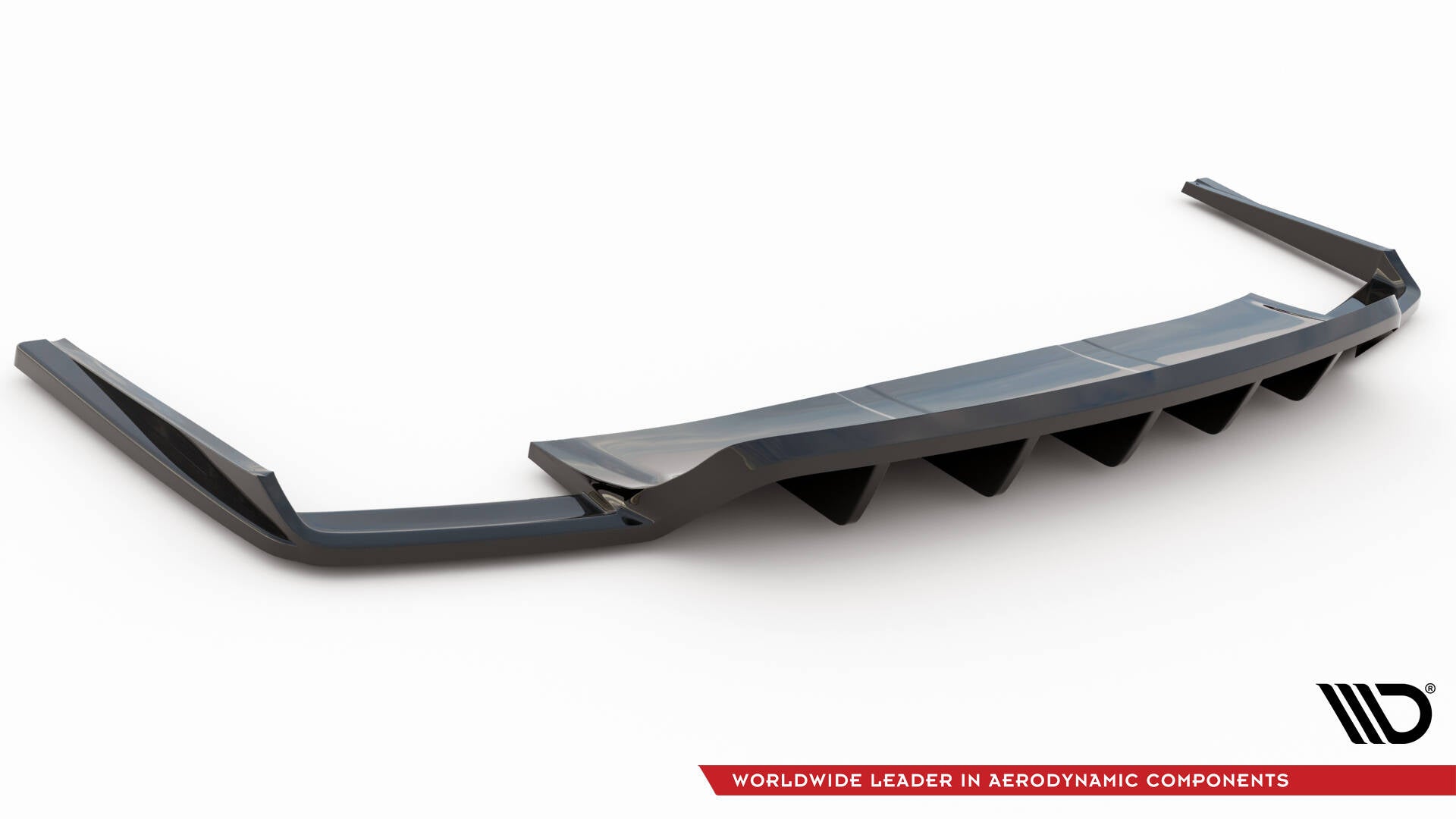 Maxton Mittlerer Diffusor Heck Ansatz DTM Look für Audi SQ7 Mk2 schwarz Hochglanz