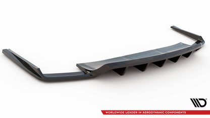 Maxton Mittlerer Diffusor Heck Ansatz DTM Look für Audi SQ7 Mk2 schwarz Hochglanz