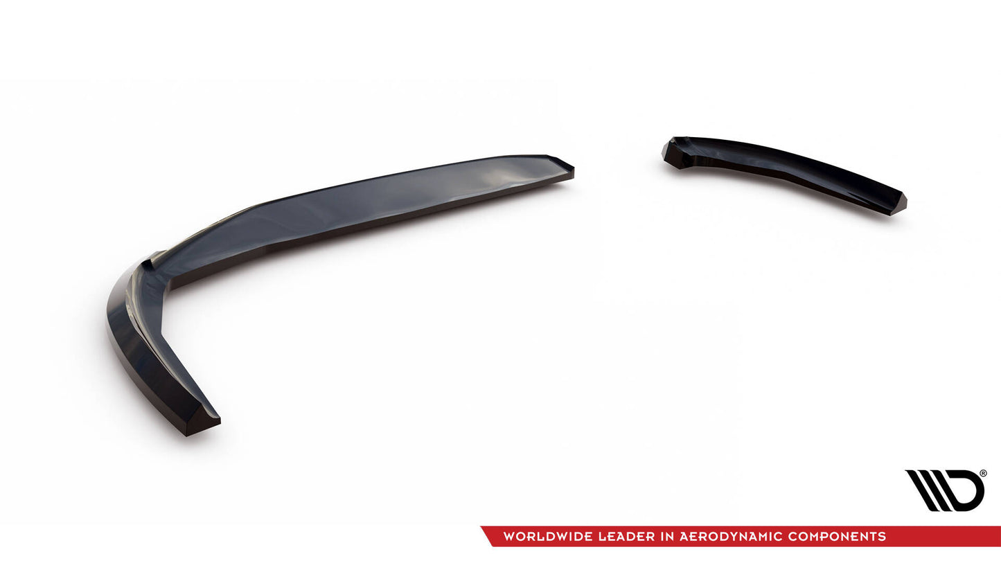Maxton Heck Ansatz Flaps Diffusor für BMW 1er F40 schwarz Hochglanz