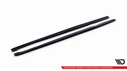 Maxton Seitenschweller Ansatz für V.2 für Audi RS7 C7 Facelift schwarz Hochglanz