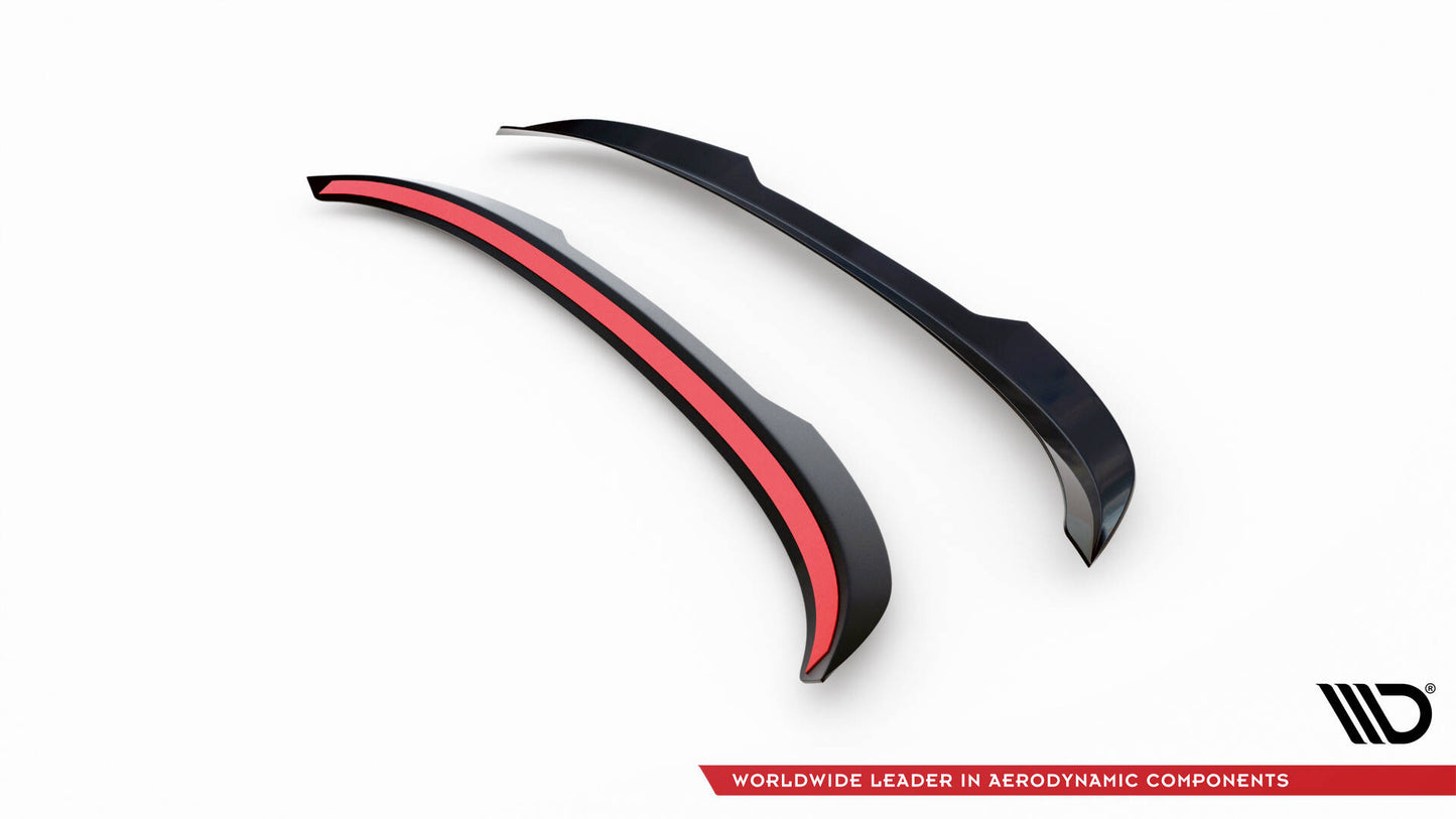Maxton Spoiler CAP für Peugeot 308 SW Mk3 schwarz Hochglanz