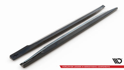 Maxton Seitenschweller Ansatz für Maserati Levante Mk1  schwarz Hochglanz