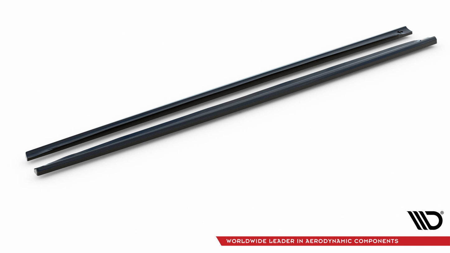 Maxton Seitenschweller Ansatz für V.2 für Audi RS6 Avant C6 schwarz Hochglanz
