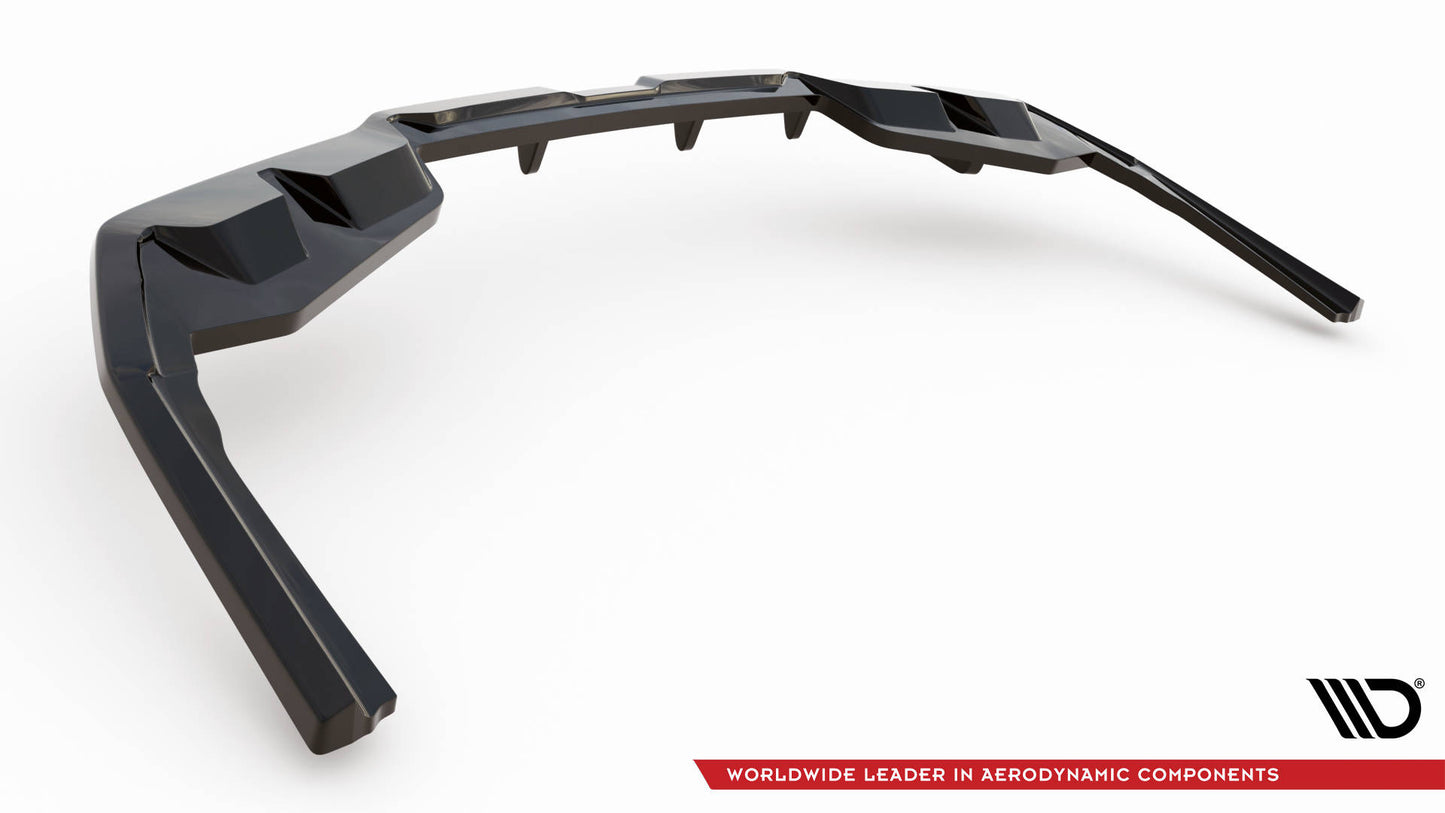 Maxton Mittlerer Diffusor Heck Ansatz DTM Look für V.1 BMW i4 M-Paket G26 schwarz Hochglanz