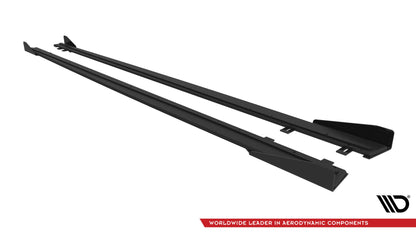 Maxton Street Pro Seitenschweller Ansatz für + Flaps BMW 4er Coupe / Gran Coupe / Cabrio M-Paket F32 / F36 / F33  schwarz ...
