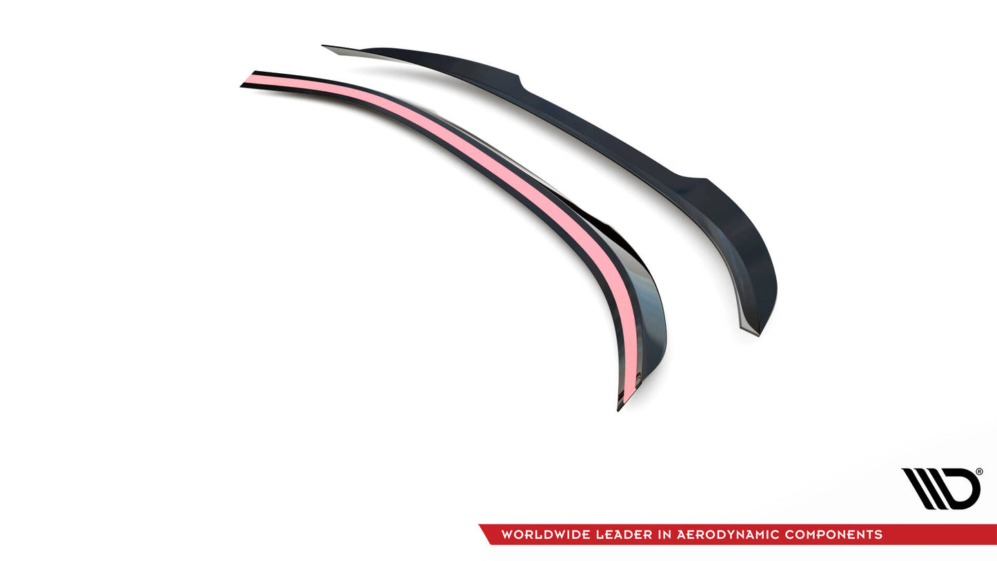 Maxton Spoiler CAP für Hyundai I30 Fastback N-Line Mk3 Facelift schwarz Hochglanz