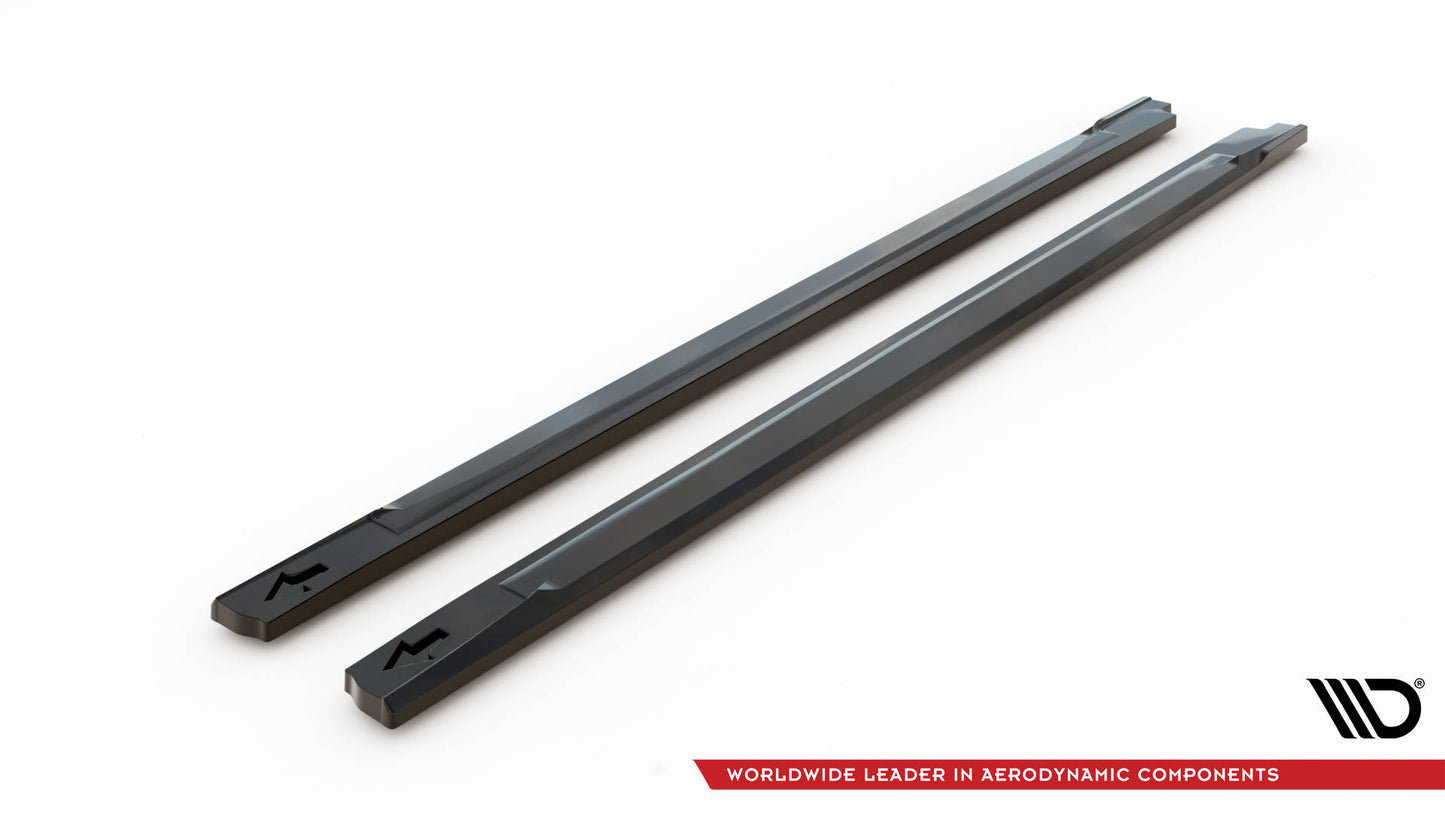 Maxton Seitenschweller Ansatz für V.1 für Hyundai Kona N Mk1 schwarz Hochglanz