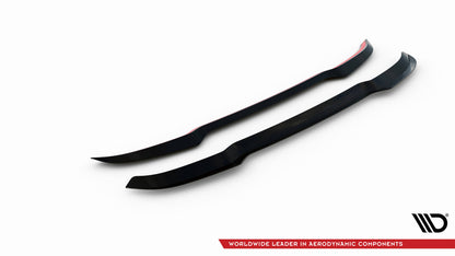 Maxton Höher Spoiler CAP für Audi SQ5 Sportback Mk2 Facelift schwarz Hochglanz
