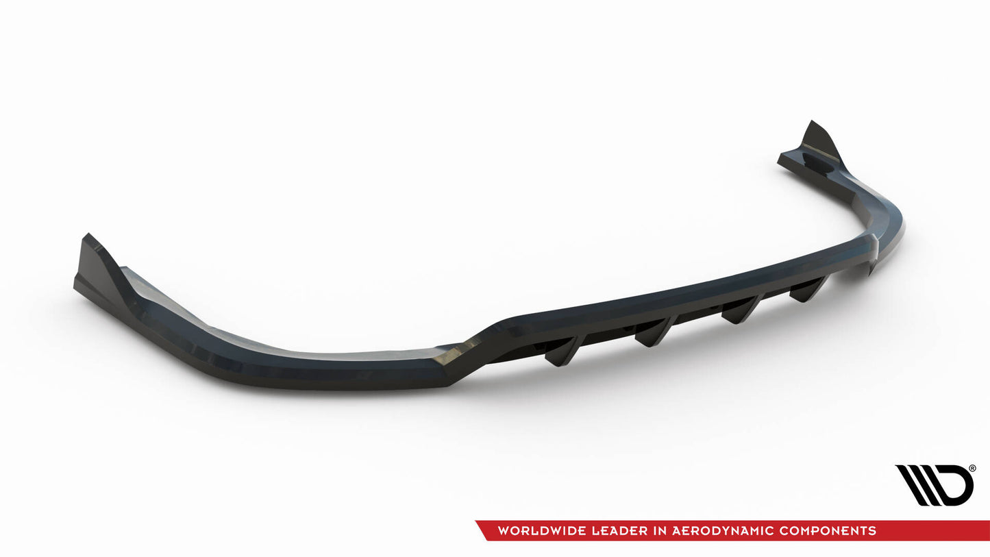 Maxton Mittlerer Diffusor Heck Ansatz DTM Look für V.2 BMW X5 M-Paket G05 Facelift schwarz Hochglanz