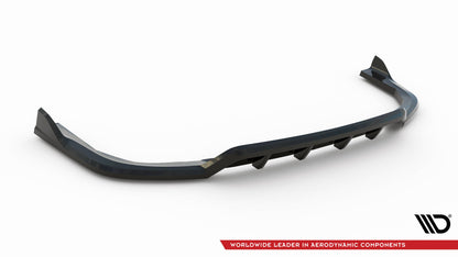Maxton Mittlerer Diffusor Heck Ansatz DTM Look für V.2 BMW X5 M-Paket G05 Facelift schwarz Hochglanz