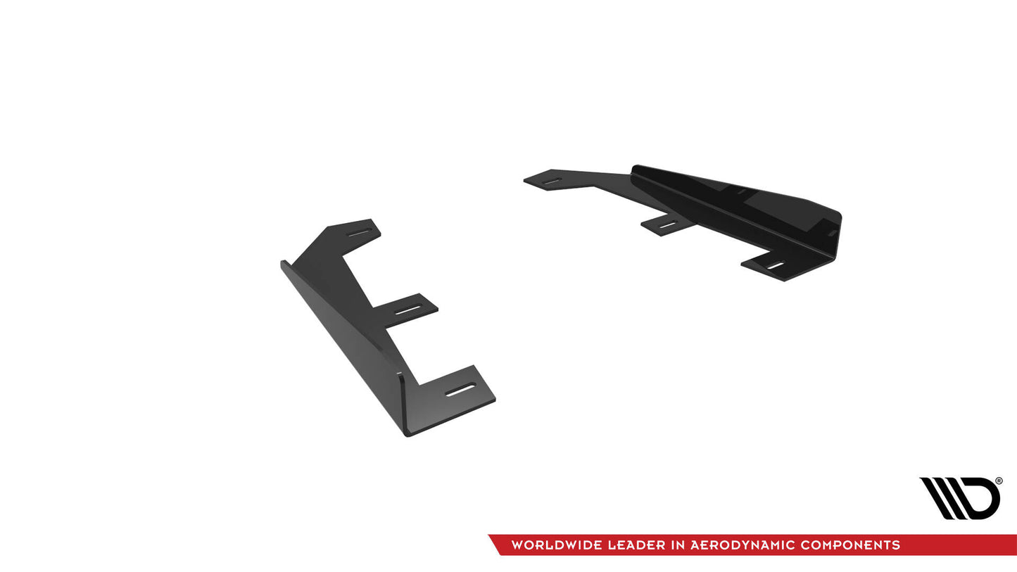 Maxton Hintere Seiten Flaps für BMW 4er35i Coupe M-Paket F32 schwarz Hochglanz
