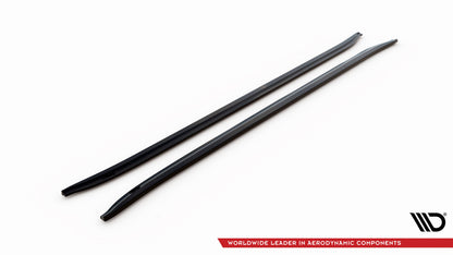 Maxton Seitenschweller Ansatz für BMW 7 Long F02 schwarz Hochglanz