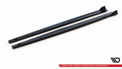 Maxton Seitenschweller Ansatz für BMW X3 M-Paket F25 schwarz Hochglanz