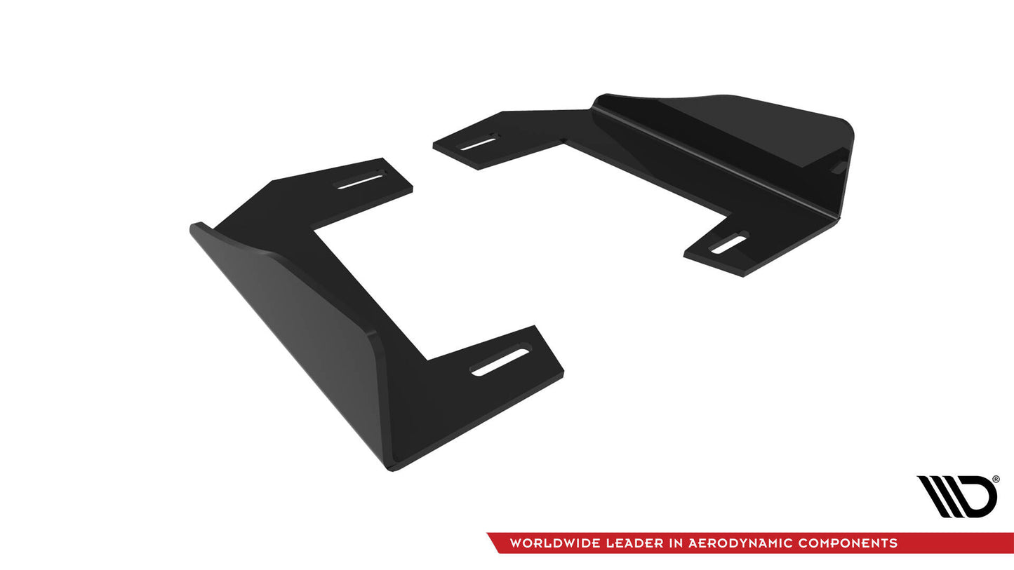 Maxton Hintere Seiten Flaps V.2 für BMW 1er F40 M-Paket / M135i schwarz Hochglanz