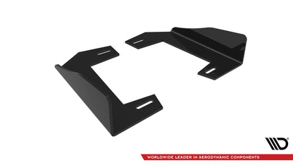Maxton Hintere Seiten Flaps V.2 für BMW 1er F40 M-Paket / M135i schwarz Hochglanz