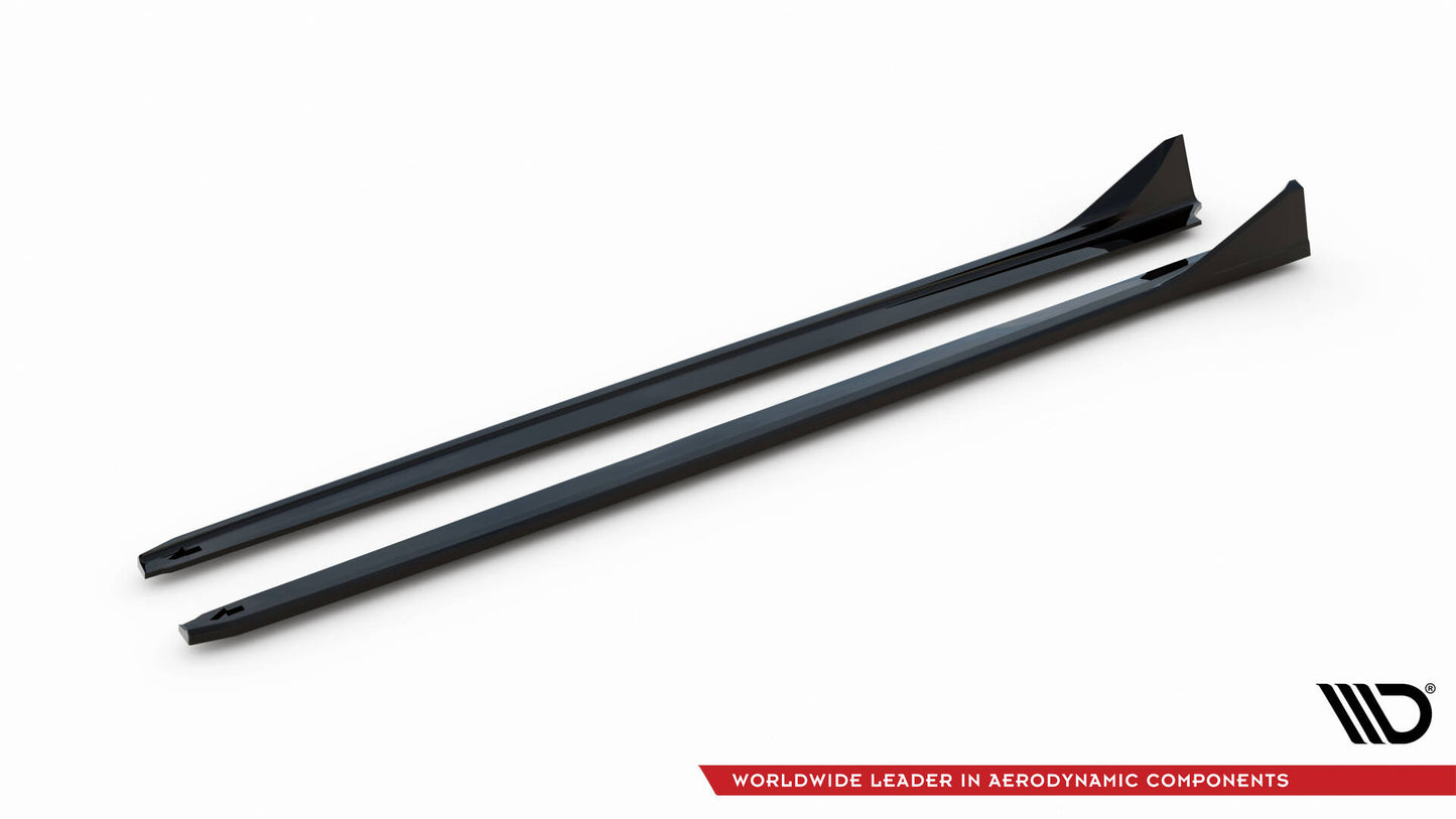 Maxton Seitenschweller Ansatz für BMW Z4 M40i / M-Paket G29 Facelift schwarz Hochglanz