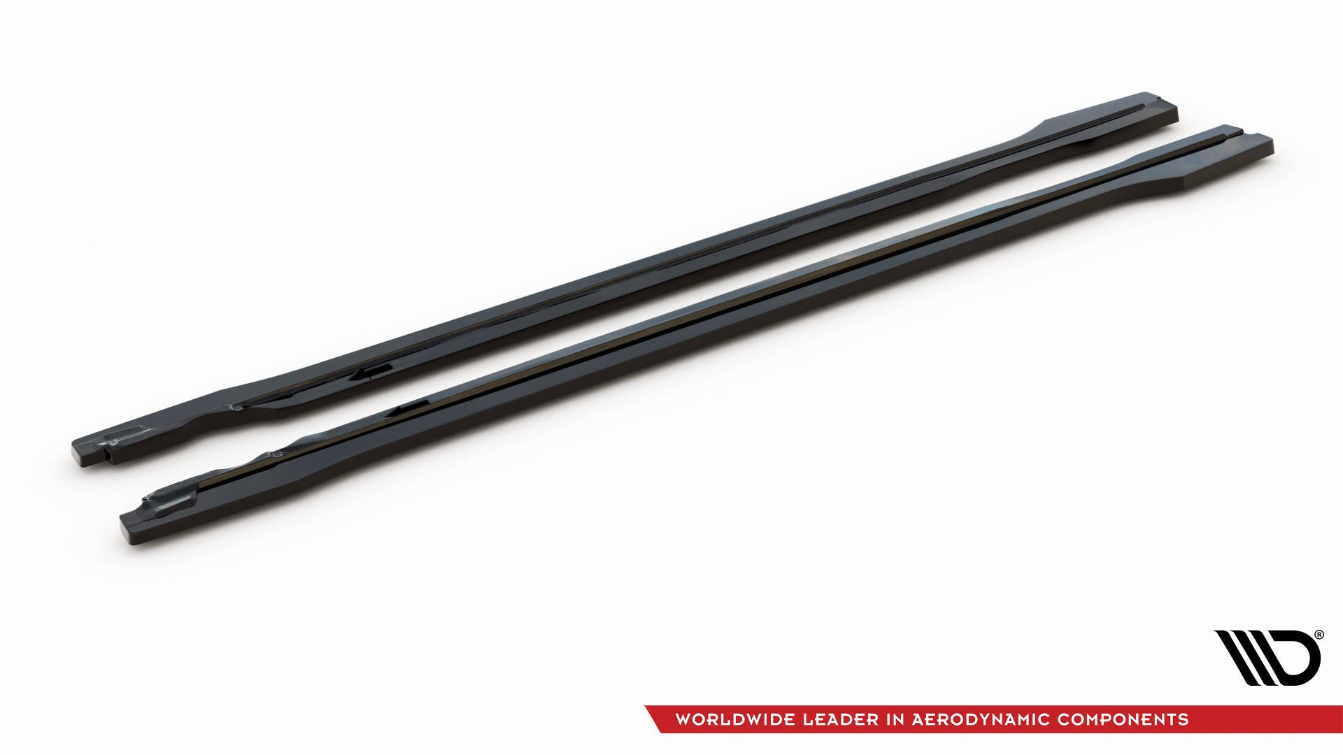 Maxton Seitenschweller Ansatz für Audi SQ5 / Q5 S-Line SUV / Sportback Mk2 Facelift schwarz Hochglanz