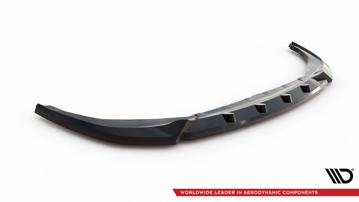 Maxton Front Ansatz V.1 für BMW 3er M340i / M-Paket G20 / G21 Facelift schwarz Hochglanz