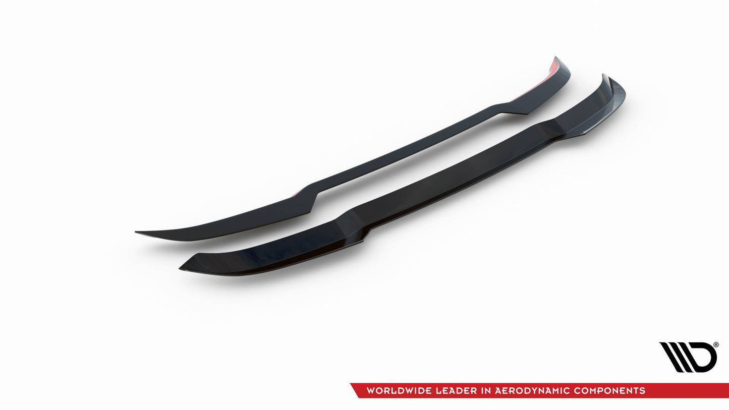 Maxton Spoiler CAP für Audi Q5 S-Line SUV Mk2 Facelift schwarz Hochglanz