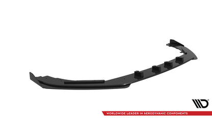 Maxton Street Pro Front Ansatz für +Flaps für V.1 + Flaps Audi RS3 Limousine 8V Facelift schwarz Hochglanz