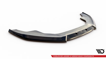Maxton Front Ansatz V.1 für Audi A4 Competition B8 Facelift schwarz Hochglanz