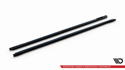 Maxton Seitenschweller Ansatz für Audi A6 Allroad C8 schwarz Hochglanz