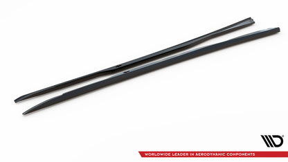 Maxton Seitenschweller Ansatz für V.1 für Infiniti Q50 S Mk1 schwarz Hochglanz