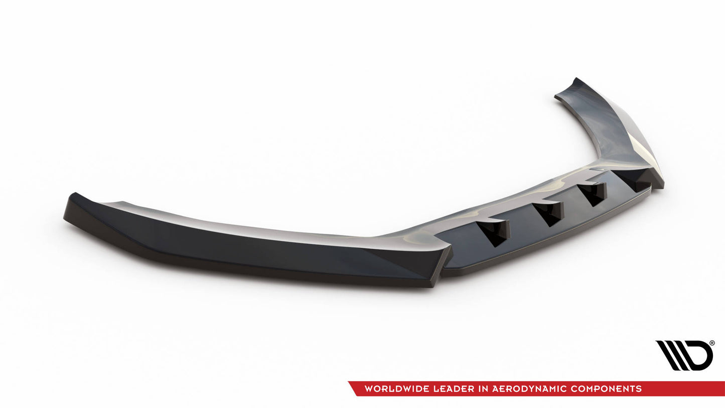 Maxton Front Ansatz V.1 für Audi A5 Coupe / Sportback 8T Facelift schwarz Hochglanz