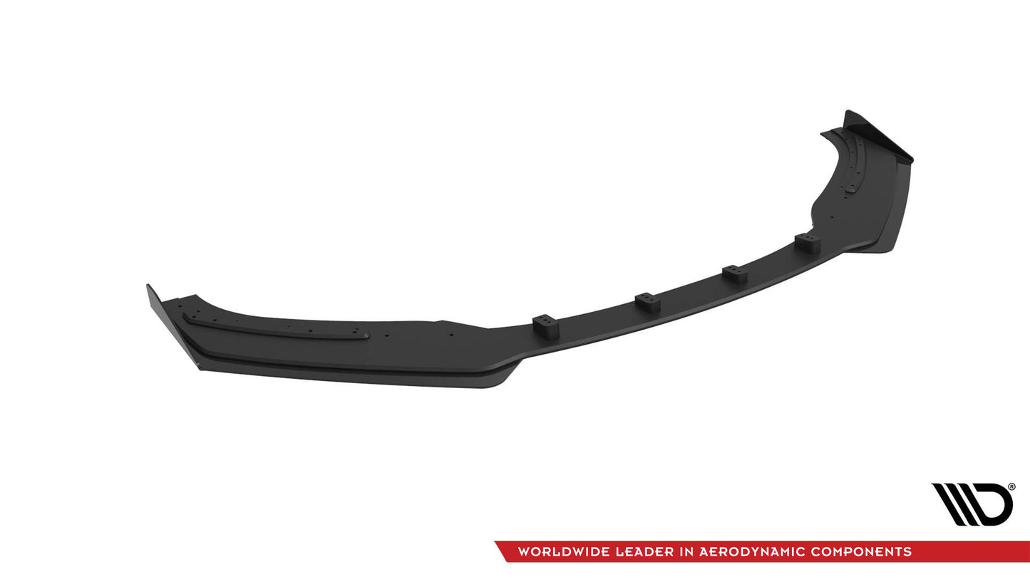 Maxton Street Pro Front Ansatz für +Flaps für + Flaps Audi TT S / S-Line 8S schwarz Hochglanz