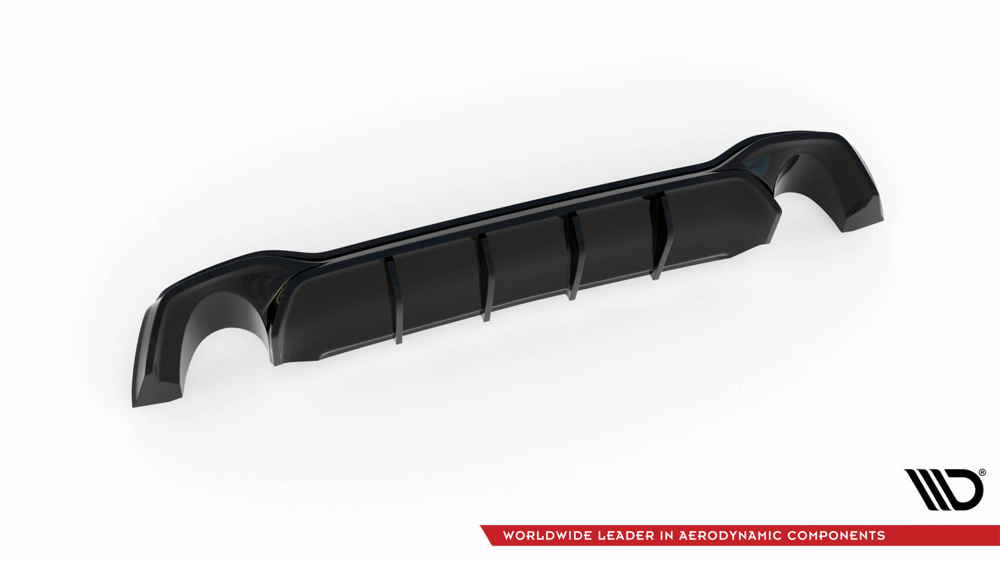 Maxton Diffusor Heck Ansatz V.2 für Ford Focus Kombi ST Mk4 schwarz Hochglanz
