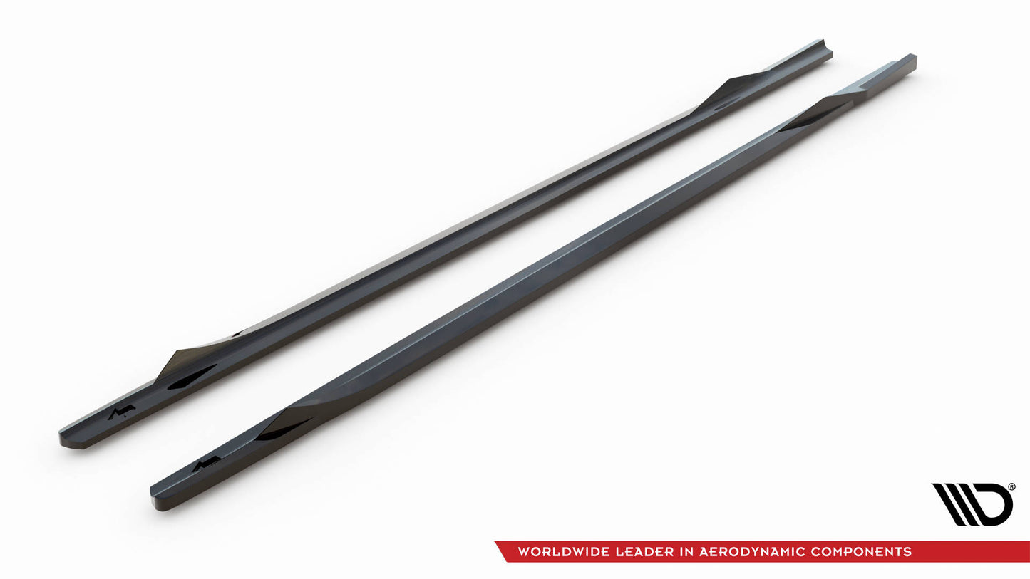 Maxton Seitenschweller Ansatz für V.2 für BMW 2 Coupe M-Paket / M240i G42 schwarz Hochglanz