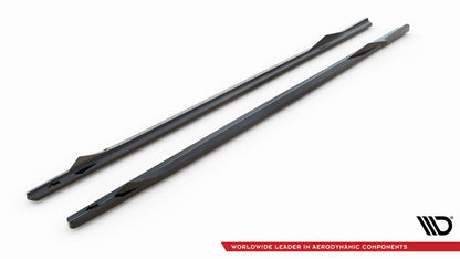 Maxton Seitenschweller Ansatz für V.2 für BMW 2 Coupe M-Paket / M240i G42 schwarz Hochglanz