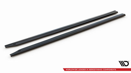 Maxton Seitenschweller Ansatz für V.3 für BMW M2 G87 schwarz Hochglanz