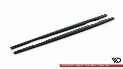 Maxton Seitenschweller Ansatz für V.1 für Audi A7 S-Line C7 schwarz Hochglanz