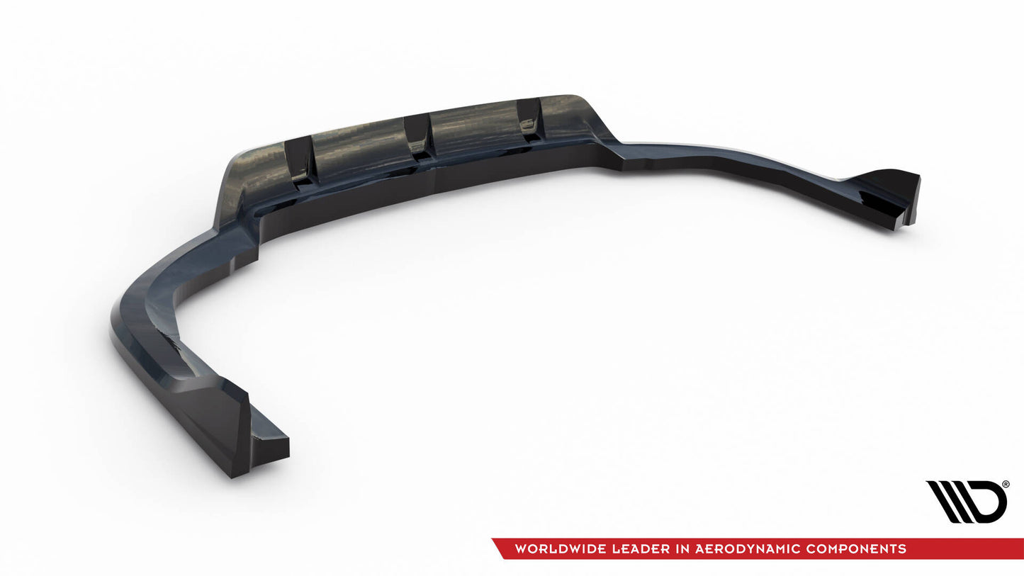 Maxton Mittlerer Diffusor Heck Ansatz DTM Look für V.2 BMW X5 M-Paket G05 Facelift schwarz Hochglanz