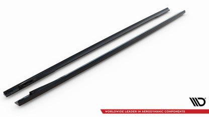 Maxton Seitenschweller Ansatz für V.2 für BMW i4 M-Paket G26 schwarz Hochglanz